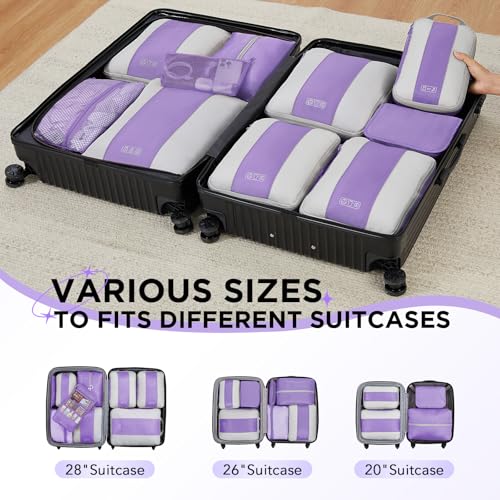 10 Set Compression Packing Cubes for Travel Essentials (10 Count)