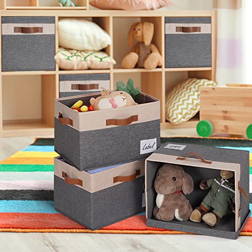 Large Storage Bins with Lids 6 Pack