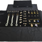 Velvet Travel Jewelry Case Roll Bag Organizer for Necklace Bracelet Earrings Ring (Black) (Black（6+2+4+2)