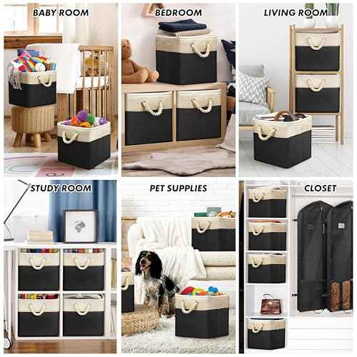 13" x 13" Large Fabric Storage Cubes (3 Count)
