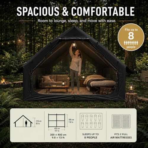 129 ft² Large Inflatable Tent for Camping