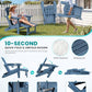 HDPE Folding Adjustable Adirondack Chair with Footrest