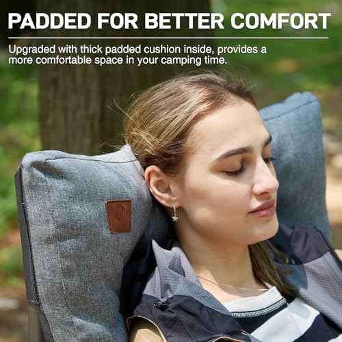 Padded Oversized Folding Camping Chair for Adults (2 Count)