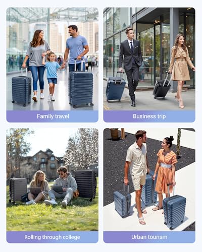 Luggage Sets 3 Pcs Suitcase with Wheels (3 Count)