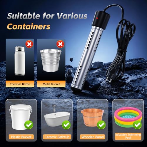 Portable Shower for Camping with Immersion Water Heater