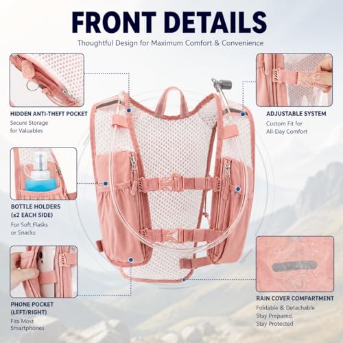 Hydration Backpack with 1.5L Water Bladder