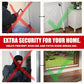 3-in-1 Door Security Bar, Security Door Stoppers & Door Barricade – Heavy Duty Adjustable Iron Security Lock Bar for Home Defense, Apartment & Travel Safety (1 Pack - White)