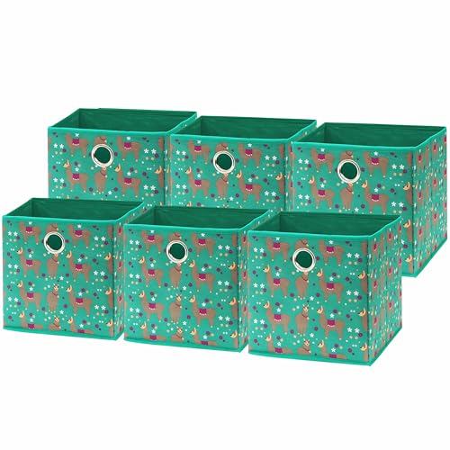 10 Inch Foldable Cube Storage Bins with Handles (6 Count)
