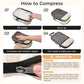 4 Set/6 Set/8 Set Compression Packing Cubes Travel Accessories Expandable Packing Organizers (Half Mesh, 6-Khaki Checkered) (6 Count)