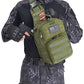 Tactical Sling Backpack with Holster Military Crossbody Bag for Men Single Shoulder Back Pack 10L