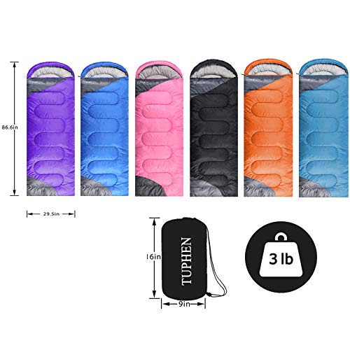 Sleeping Bags for Adults Kids Boys Girls Backpacking Hiking Camping Microfiber Liner