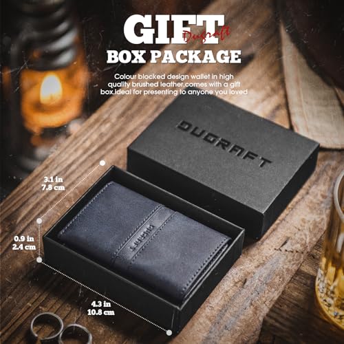Trifold Card Wallet for Men RFID Blocking with Pop Up Credit Card Holder