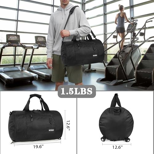 Gym Bags for Men & Expandable Canvas Duffle Bag
