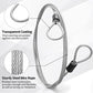 12 Pack Security Cable Luggage Lock with Loops 4ft 3mm Braided Steel Coated Bike Cable Wire Double Loop Anti Theft Safety for U Lock (12 Count)