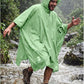 Hooded Rain Poncho Waterproof Raincoat Jacket for Men Women Adults