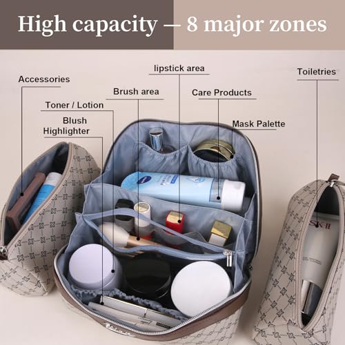 Travel Makeup Bag Cosmetic Bags for Women (3 Count)