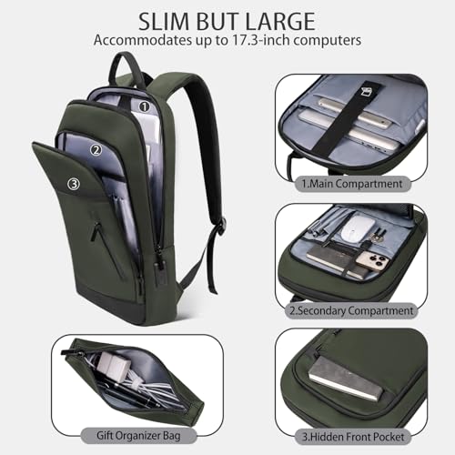 Business Backpack for Men Lightweight Commute Laptop Backpack Anti