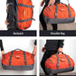 Large Convertible Duffel Backpack Weekender Gym Bag Orange 80L