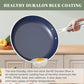 7pc Cookware Set Healthy Duralon Blue Ceramic Nonstick Coated