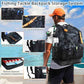 Fishing Backpack with Tackle Boxes and Rod Holder
