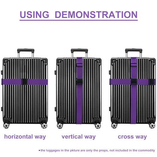 Luggage Straps for Suitcases TSA Approved Travel Belt by Chelmon (4 Count)