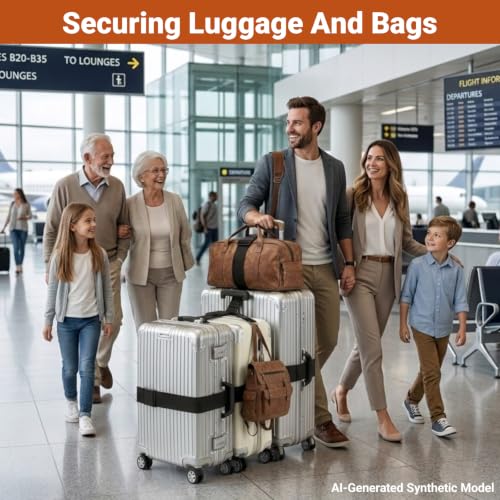 5 Pcs Adjustable Luggage Straps for Suitcases