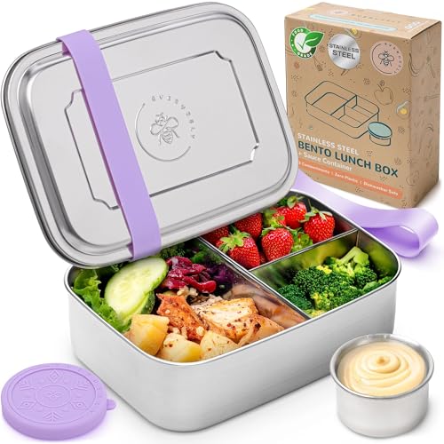 Stainless Steel Bento Box + Condiment Container