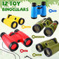 12 Set Binocular Compass Magnifying Glass Set Christmas Birthday Gift Small Telescope Binocular with Whistle Bag for Outdoor Exploring Stocking Stuffer (12 Count)