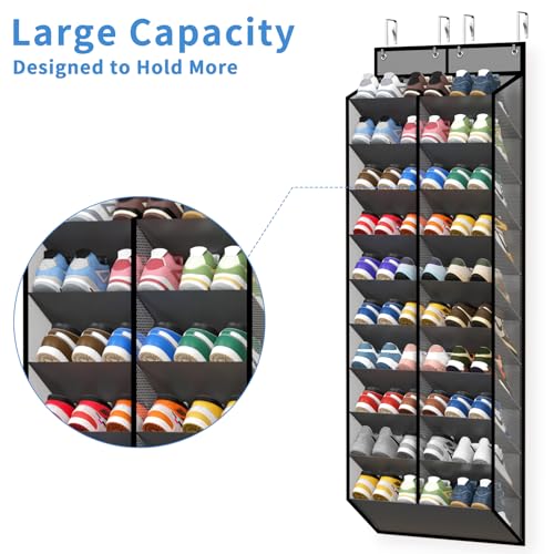 20 30 Pairs Grey Over the Door Shoe Organizer