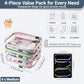 Clear Hard Shell Zipper Cases (4 Count)