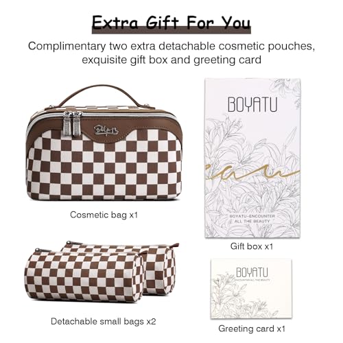 Travel Makeup Bag Organizer Cosmetic Bag (3 Count)