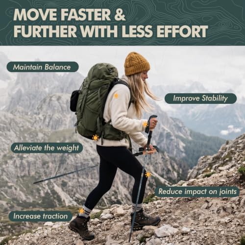 Folding Trekking Poles 7075 Aluminum Lightweight for Travel