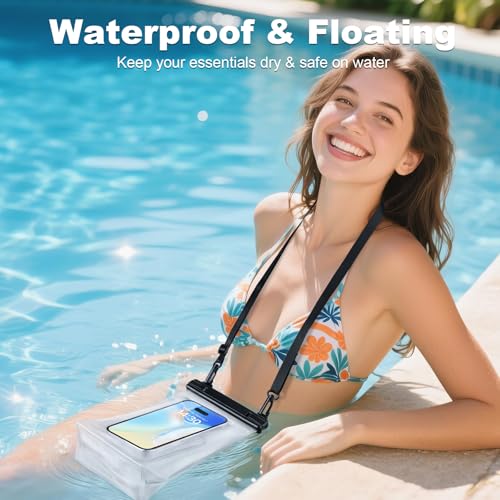 2 Pack Large Waterproof Phone Pouch Floating (2 Count)