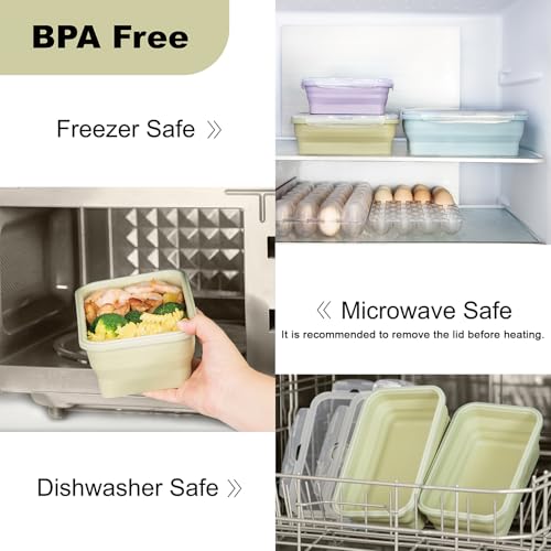 Extra Large Collapsible Silicone Food Storage Containers