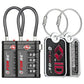 Open Alert TSA Approved Luggage Locks 4 Digit Combination TSA Travel Locks with TSA008 (4 Count)