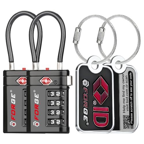 Open Alert TSA Approved Luggage Locks 4 Digit Combination TSA Travel Locks with TSA008 (4 Count)