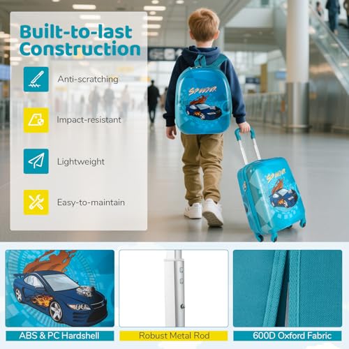 Kids Luggage Travel Backpack & Hard Shell Toddler Suitcase
