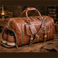 Cureo Duffle Leather Travel Bag for Women Men