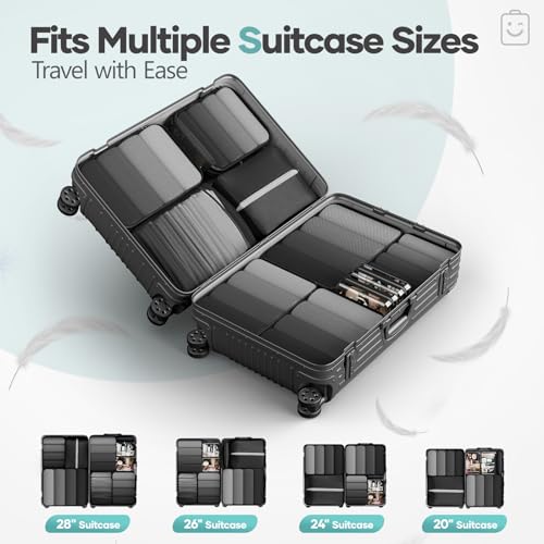 11 Set Compression Packing Cubes Garment Bags for Travel Essentials (11 Count)