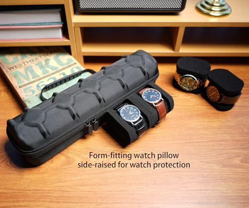 5 slots Hard watch travel case carry box display and Organizer