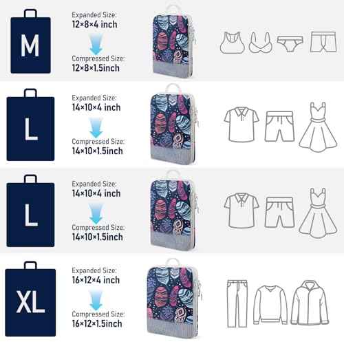4 Set Compression Packing Cubes