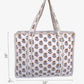 100% Cotton Quilted Tote Bag For Women
