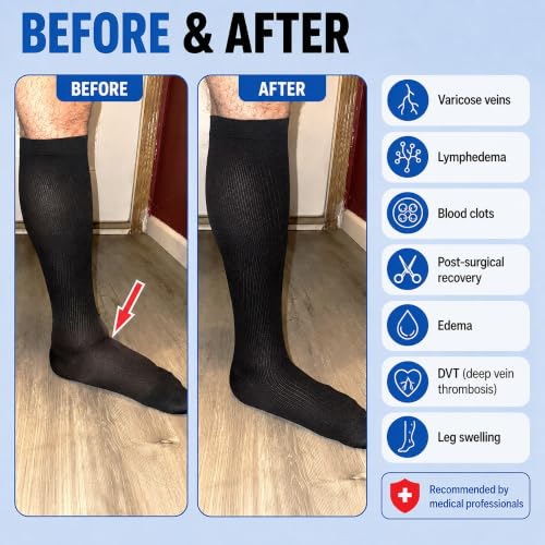 Cotton Knee High Compression Socks 20