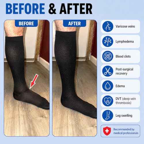Cotton Knee High Compression Socks 20