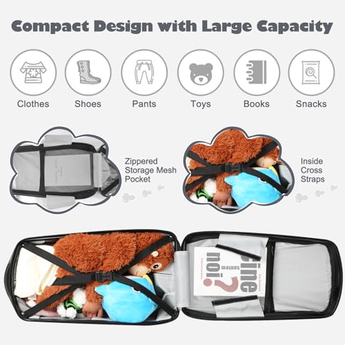 Scooter Suitcase for Kids Detachable & Foldable Carry On Suitcase