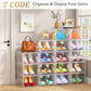 Sturdy Clear Shoe Organizer with Magnetic Door (6 Count)