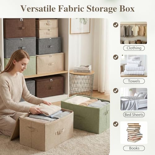 Fabric Storage Bins with Zipper Lids (2 Count)