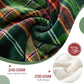 Sherpa Fleece Throw Blanket 60" x 80" Reversible Plush Fluffy Large Big Blanket Lattice Flannel Blankets for All Season Use