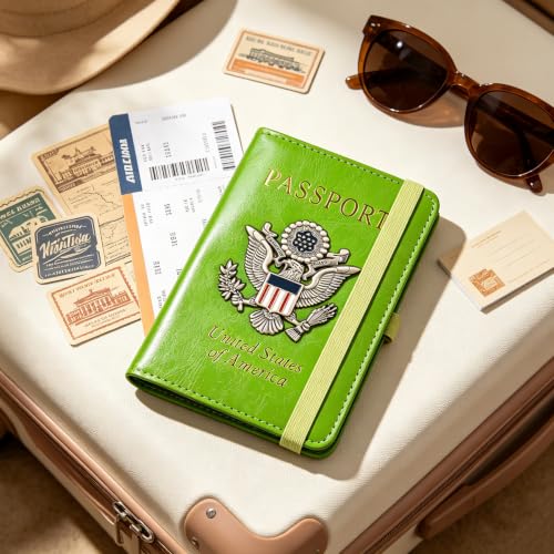 Premium Passport Holder for Travel RFID Blocking Passport Cover Slim
