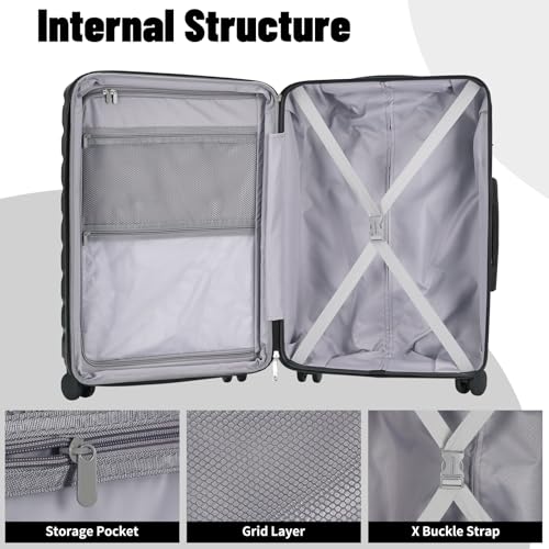 3 Piece Hardshell Travel Luggage Set (3 Count)